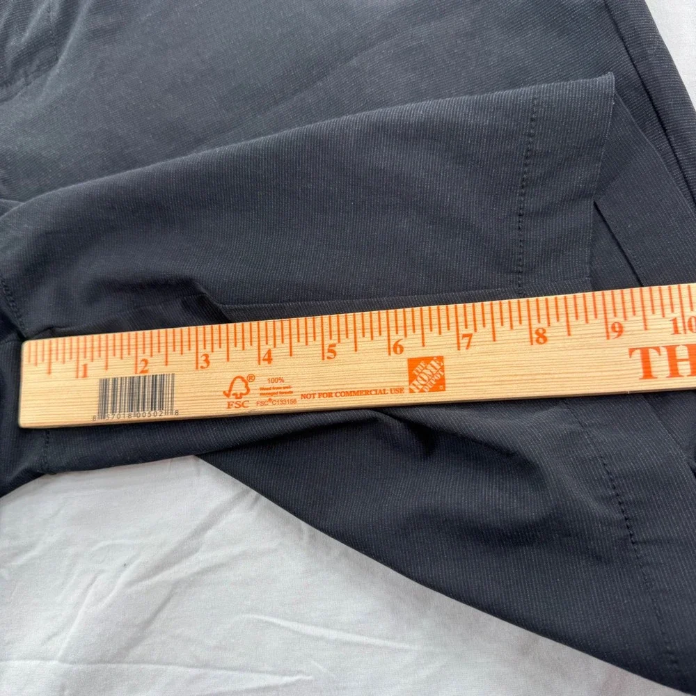 Banana Republic Performance Chino Shorts Mens 38 Black Elastic Back Tech Stretch